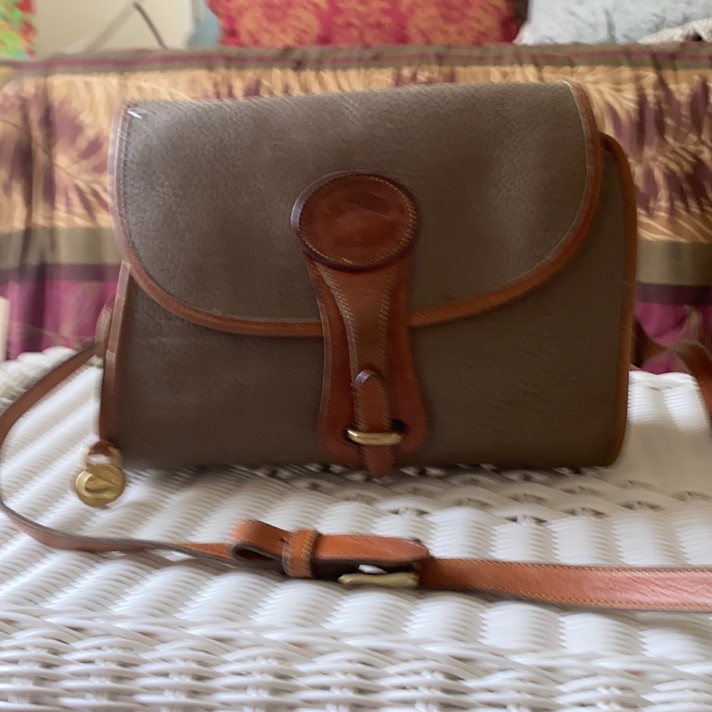 Dooney&Bourke Used shoulder bag worn leather trim